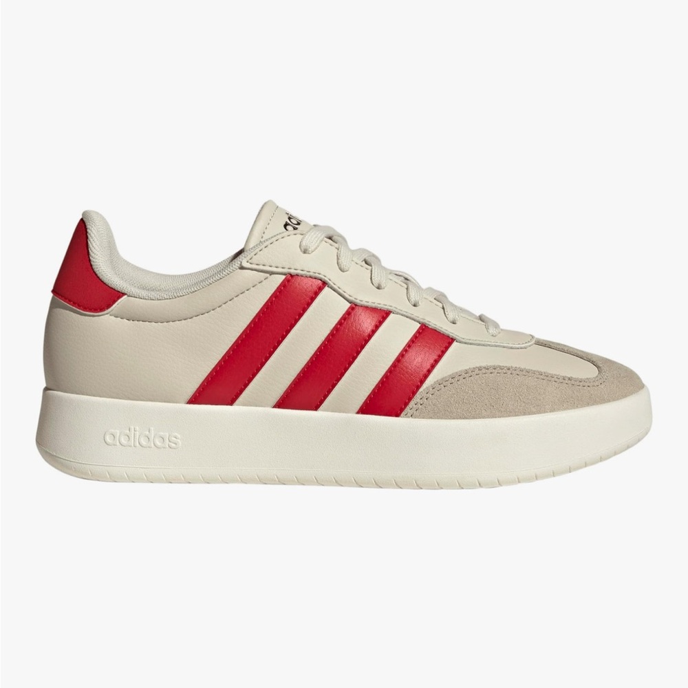 Adidas Cream and Red Casual Sneakers